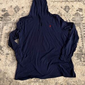 Polo Ralph Lauren Navy Hoodie with Red Emblem